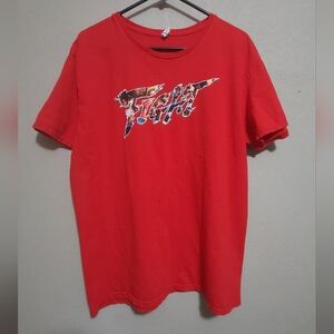 Red Street Fighter Graphic T-Shirt, XL